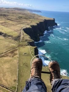 cliffs from a paramotor